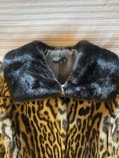 cappotto donna In Ocelot Collo In Castorino In Ottime Condizioni