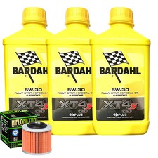 Kit Tagliando Olio Bardahl XT4S 5W30 Filtro Per Aprilia 650 Pegaso Tibet 2004