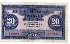 BELLISSIMA BANCONOTA  AUSTRIA 1944 EMESSA DALL'AUTORITA' MILITARE ALLEATA