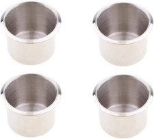 4 Portabicchieri Universali a Forma Di Barca, 68 X 55 Mm, in Acciaio Inox, per T