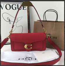 Borsa a tracolla Coach 73995 rossa Tabby 26 pelle lucida ciottoli uscita 2 vie nuova