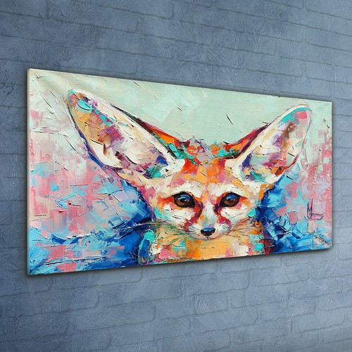 Painting abstract animal fox - painting,
