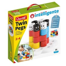 Blocchi da Costruire Quercetti 4026 Twin Pegs Gioco Costruzioni Per Bambini