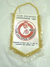 STENDARDO  GAGLIARDETTO CICLISMO BICICLETTA D'EPOCA BICI CREMONA CLUB CICLISTICO