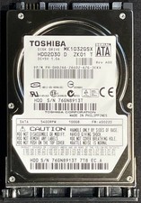 Toshiba 100 GB 5400 RPM 2,5"