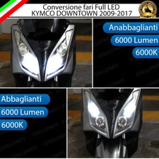 CONVERSIONE FARO LED KYMCO DOWNTOWN 2009-2017 ANABBAGLIANTI + ABBAGLIANTI 6000K