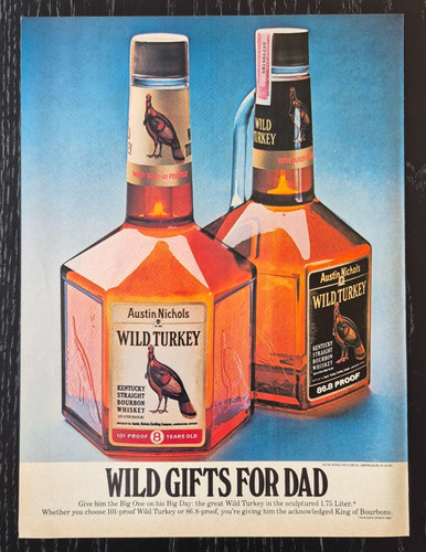 1982 wild turkey whiskey - turkey,