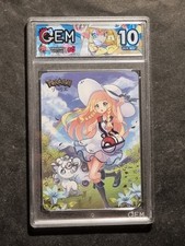 LYLIA - LILLIE & VULPIX - POKEMON - GRADED CARD 10 - NO PSA BGS - HOLO - WAIFU