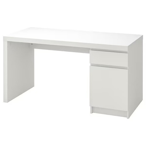 Scrivania bianca con cassetti - scrivania,