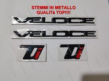 Scritta Stemma Logo Veloce + TI Fregio COMPATIBILE Alfa Romeo Giulia Stelvio