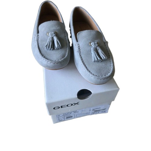 Mocassino slip geox azzurro - mocassino/slip,