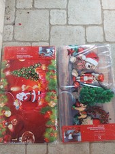 TRIS TAPPETO BAGNO CON COPRI WC SET BAGNO TAPPETI NATALE MERRY christmas