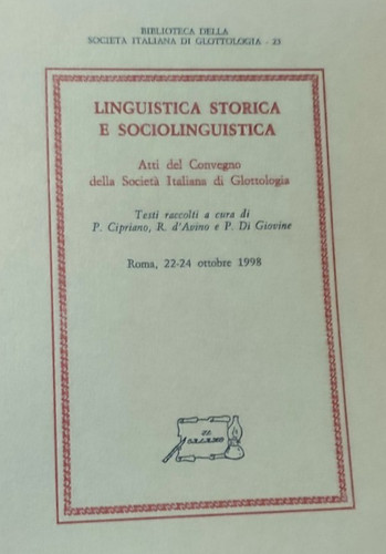 Linguistica storica - storica, e