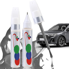 2 Pezzi Penna Ritocco Carrozzeria Grigio 24ML, 2-IN-1 Ritocco Vernice Auto, Rimu