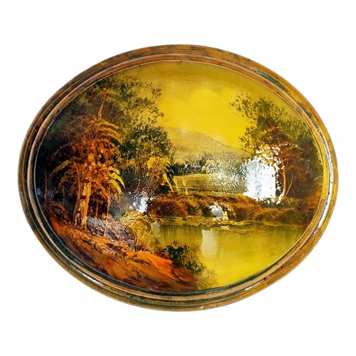 Medaglione olio paesaggio - medaglione,