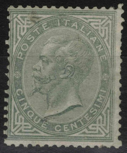 Italia regno 1863 effigie - italia, 5c