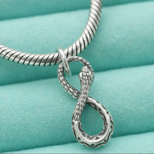 Ciondolo serpente argento