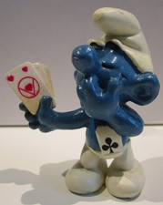 324-PUFFI-PUFFO GIOCATORE CARTE-2.0056-HONG KONG © 1978 PEYO SCHLEICH Ⓢ W.BERRIE