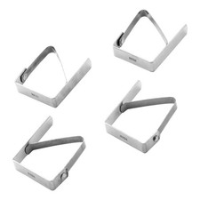 Gancio FERMATOVAGLIE Acciaio per Tavoli Sottili h 4,5cm 4pz Pedrini - Ristorante