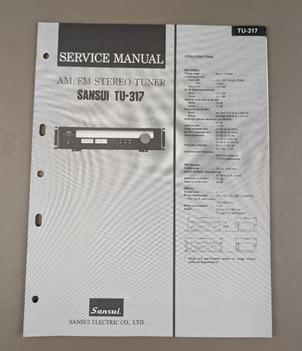 Sansui 317 sintonizzatore - sansui, tu-317