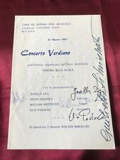 5 Autografi LA SCALA Milano 1987-GIULIETTA SIMIONATO (†2010)/Josella Ligi-Opera