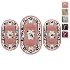Set Parure Tappeto + Scendiletto 3 pz Tappeti ovali Chinese Garden dis.2038 P42