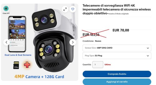 Telecamera sorveglianza - di,