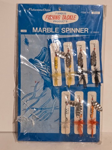Lotto espositore spinner pesca