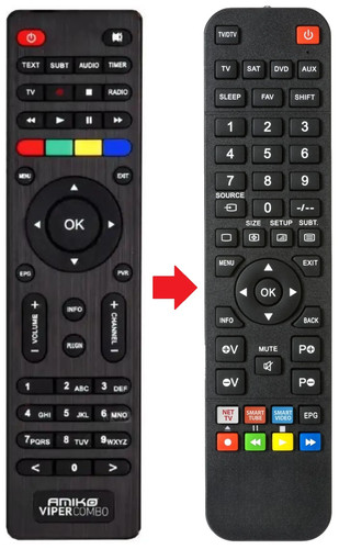 Telecomando adatto per - , amiko
