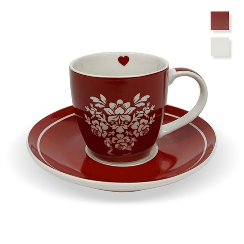 Tazza con piattino - , in