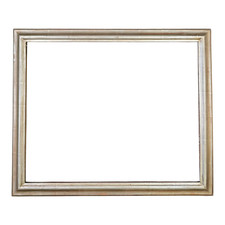 CORNICE Specchio Specchiera per Quadro LEGNO Laccato Vintage Foglia d ' Argento