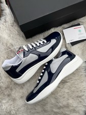 Sneakers Prada Americas Cup in pelle verniciata blu navy | UK12 US13 EU46 | Trainer