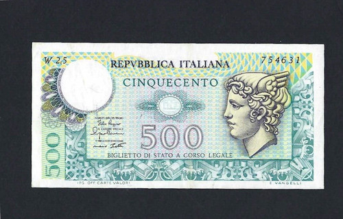 Biglietto stato 500 lire - di,