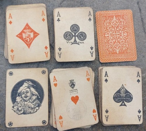 Mazzo carte gioco antiche - da,