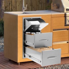 Cassetto Cucina Moderno Esterno Cassetto Acciaio Inox per BBQ Isola e Cucina US