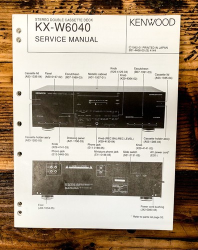 Kenwood w6040 manuale di - kenwood, kx-w6040