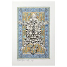 Handmade Area Rug Wool Leopard Print Tufted Hand Carpet Bedroom  for Office