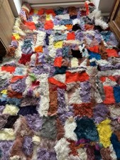 Coperta di pelliccia di agnello toscana fantasia coperta morbida coperta di pelliccia, 200 x 160 patchwork