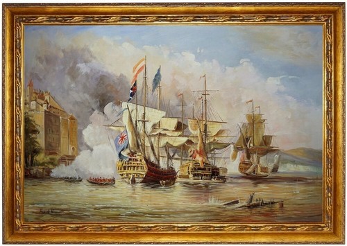 Quadro olio battaglia - quadro, di