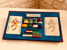 SET CARTE SIGILLATE FICHES E DADI - ANNI 70 IN SCATOLA PLASTICA