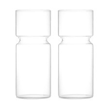 2x Vaso in Vetro Trasparente