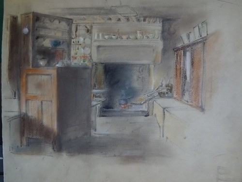 Grande disegno pastello - disegno, xx°