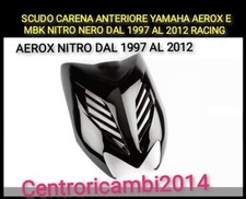 SCUDO CARENA ANTERIORE YAMAHA AEROX E MBK NITRO NERO DAL 1997 AL 2012 RACING 