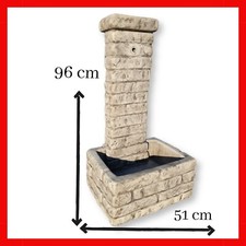 FONTANA DA ESTERNO IN CEMENTO PER  GIARDINO  RUSTICA  PIETRA  EFFETTO PORTICATO