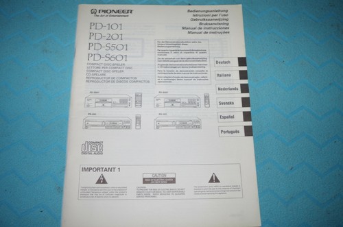 Pioneer 101 201 s501 - pd, 101/201/s501/s601