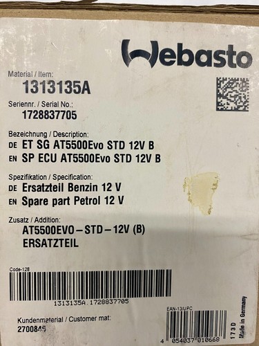 Webasto centralina per air - air, top