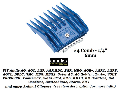 Andis pet blade - 1/4", guida