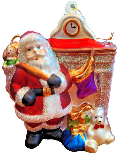 Babbo natale vetro soffiato - natale,