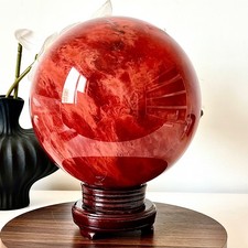 Pietra di fusione rossa 28,28 libbre sfera cristallo quarzo guarigione decorazione Reiki