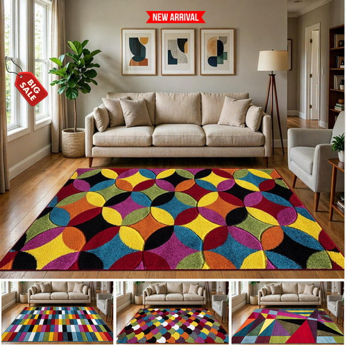 Tappeto moderno multicolore